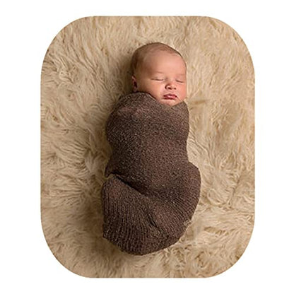 Newborn Photography Props Swaddle Wraps - color: Coffee