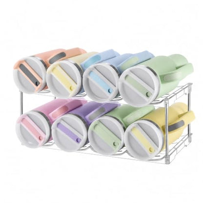 Stackable Water Bottle Organizer for Cabinet for Stanley 40 oz Tumbler - size: 2 Pack