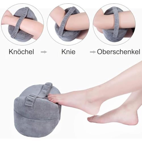 Orthopedic Knee Pillow for Sciatica Relief, Leg Pain, Pregnancy - Memory Foam Leg Pillow for Side Sleepers with Washable Cover