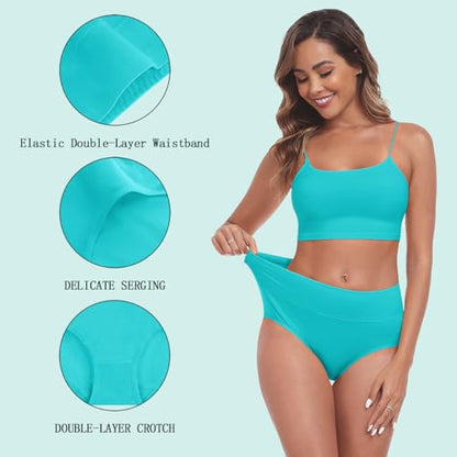 IWOLLENCE Womens Cotton Postpartum Underwear High Waisted Full Coverage Panties Plus Size & Regular - color: Multicolor-5pack-a3, size: Large