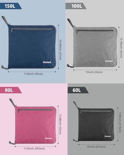 Gonex 150L Foldable Travel Duffle Bag with Shoe Compartment, Lightweight - color: Dark Grey, size: 150L