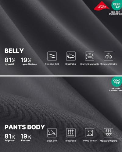 G4Free EverGoing Maternity Work Pants Pregnancy Ankle Flare Leg with Pocket - color: Dark Gray, size: X-Large