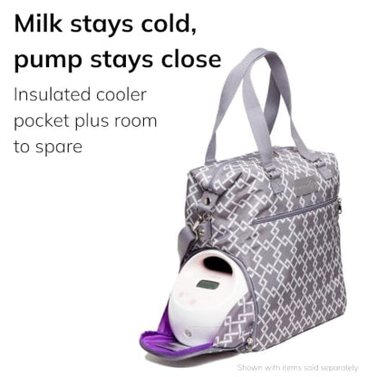 Sarah Wells Lizzy Breast Pump Tote (Gray) - color: Gray