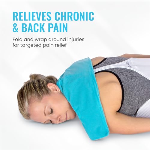 ICEWRAPS Reusable Cold Pack with Fabric Cover - Standard 7 x 28 Inch, Blue - style: Ice Pack with Cover