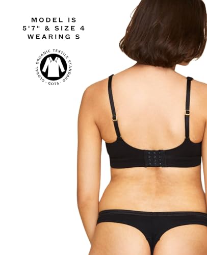 KNICKEY Subset Women's Organic Cotton Low-Rise Thong, Underwear, 3-Pack - color: Carbon, size: 3X-Large