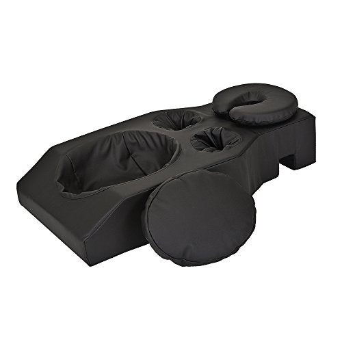 EarthLite Pregnancy Massage Cushion & Headrest - Full Body Pregnancy Bolster/Ideal After Breast Surgery & Lower Back Pain - color: Black
