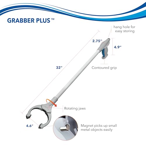 UNGER 32” Grabber Plus Reacher Tool and Trash Picker Upper - style: Grabber Plus