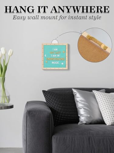 10"×10" Felt Letter Board with LED Lights & Stand, First Day of School Sign - color: Blue