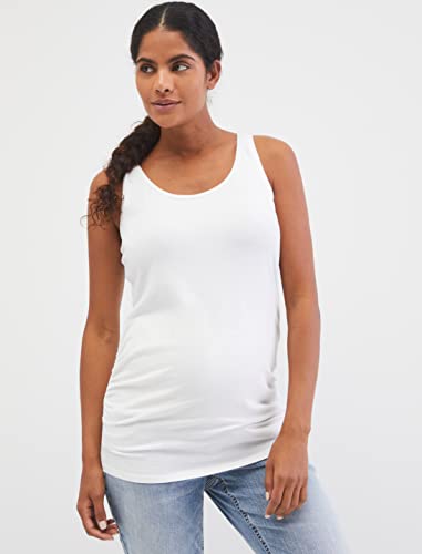 Motherhood Maternity Womens Sleeveless Scoop Neck Side Ruched Tank Top 3 Packs - color: White/Navy/Beetle, size: X-Large