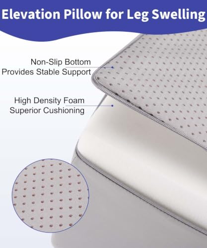 Leg Elevation Pillows for After Surgery with Cooling Cover - color: Grey