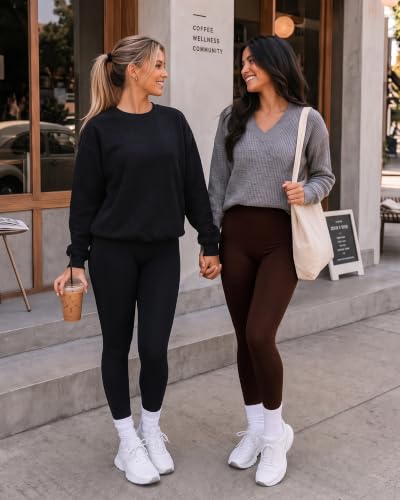 Syrinx 3-Pack High-Waisted Leggings with Pockets for Women, Tummy Control - color: 1 Pack Black, size: Small-Medium