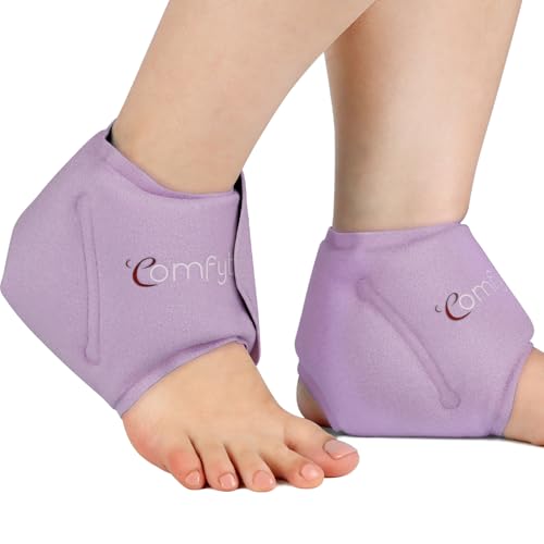 Comfytemp Ankle Ice Pack Wrap for Sprained Ankles, Plantar Fasciitis, 2pcs - color: Purple, size: Standard