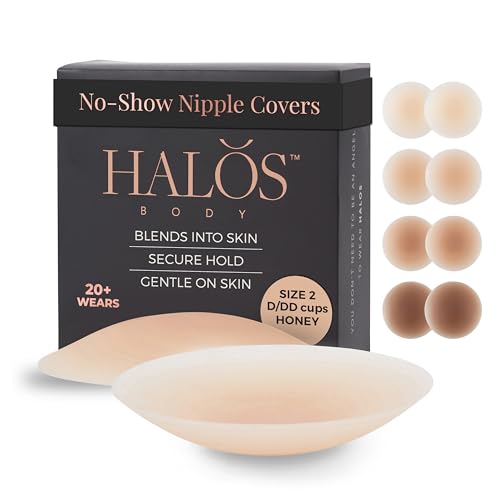 No Show Silicone Nipple Covers for Women (A–D Cups) - color: Honey