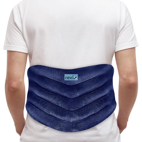 REVIX Microwavable Heating Pad for Back, Adjustable Heat Wrap, Navy - color: Navy