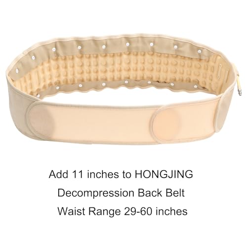 HONGJING 14.5" Extension Strap for Extending Decompression Back Belt to Fit Waist Sizes up to 59" - color: Beige