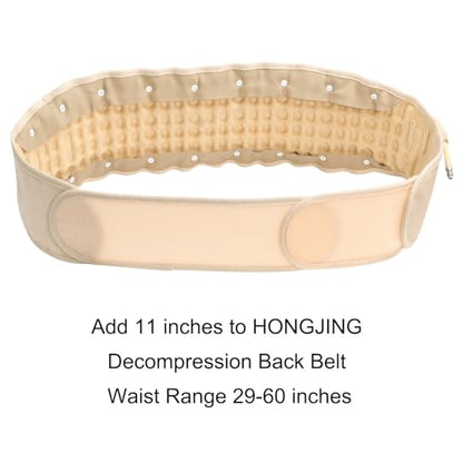 HONGJING 14.5" Extension Strap for Extending Decompression Back Belt to Fit Waist Sizes up to 59" - color: Beige