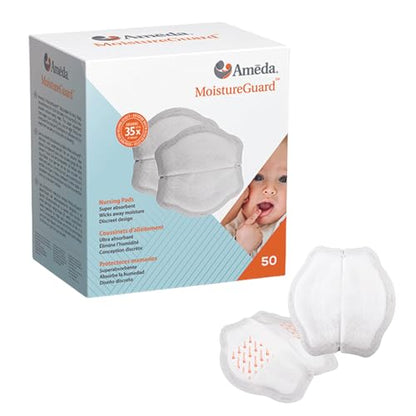 Ameda MoistureGuard Disposable Nursing Pads | Breast Milk Pads | 50 Count