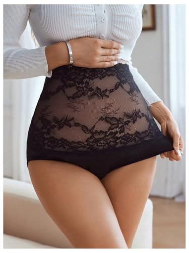 OYOANGLE Women's Lace Sheer Maternity Sexy Lingerie Underwear - color: Black, size: Small