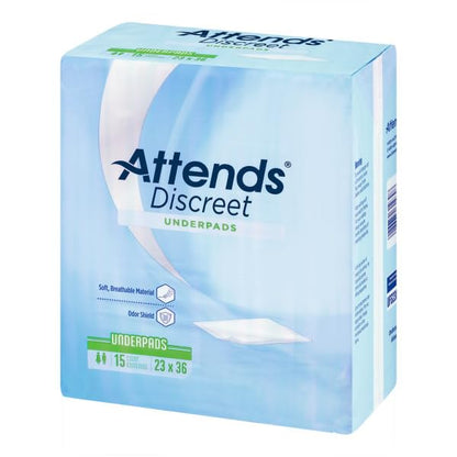 Attends Dri-Sob Disposable Underpads for Men and Women, 23"x36", 15ct Bag