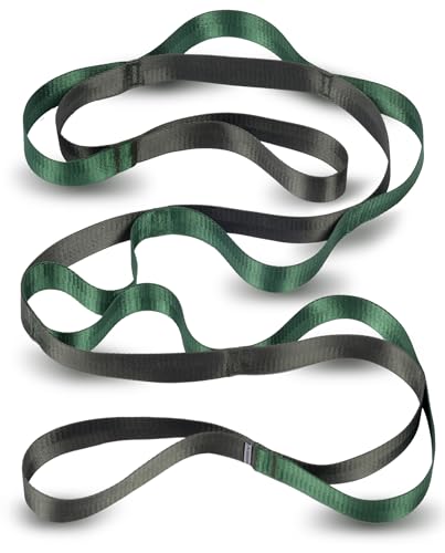 Acozycoo Stretching Strap with Loops for Physical Therapy,Knee,Calf,Back - color: Green-02, size: Length: 75 Inch, Width: 1 Inch