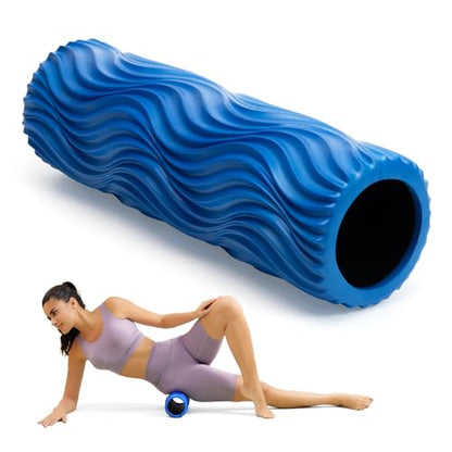 SUBCULTUREPICK Medium Density Foam Roller for Deep Tissue Muscle Massage - color: Blue