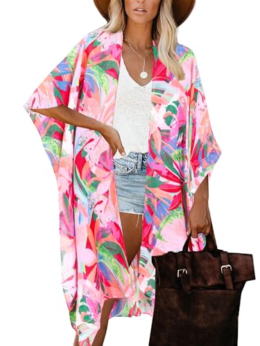 Moss Rose Women Summer Bikini Kimono Bathing Suit Cover Ups for Swimwear - color: A Multicolor 5