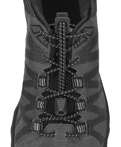 Nathan Elastic, No Tie Shoe Laces for Running and Active Sports - color: Black, style: Non- Reflective