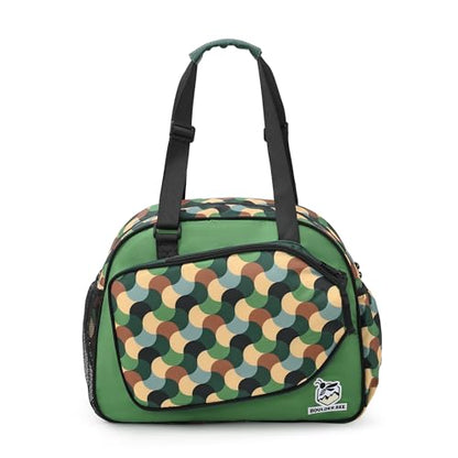 Boulder Bee Pickleball Tote Bag for Women with Paddle Holder - color: Green wave