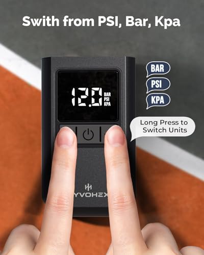 HYVOHEX Mini Electric Ball Pump with Needle for Sports Balls - color: Black