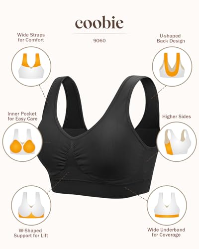 Coobie Comfort Bra - color: Black, size: Large