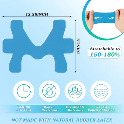 16 Pcs Precut Kinesiology Ankle Tape, Athletic Tape,Blue - color: Blue
