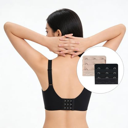 16/32 Pcs Bra Extenders, Women Ladies Stretchy Bra Band Extension 2 Hooks / 3 Hooks, Lingeries Bra Strap Extender - color: 16pcs-multicolor