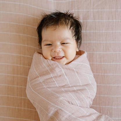 Blanket - color: Mauve Stripe