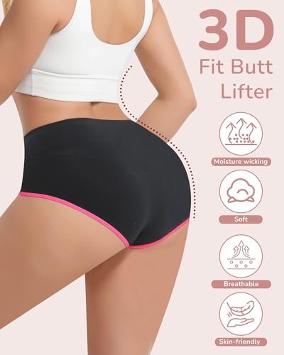 Women's Cotton Underwear Tummy Control Ladies Panties 4 Pack - size: Small