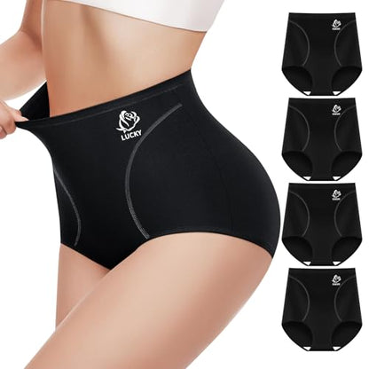 Women's Underwear Pack High Waisted Compression Postpartum Panties - color: Black, size: Small