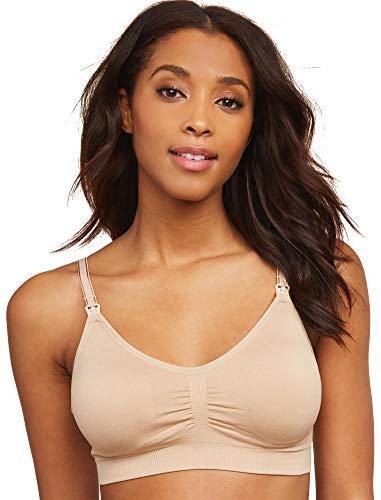 GXXGE 4Pack Nursing Bras for Breastfeeding Maternity Bra Comfort Seamless Pregnancy Sleep Bralette - color: 4pcs (Beige Grey Pink White), size: Small
