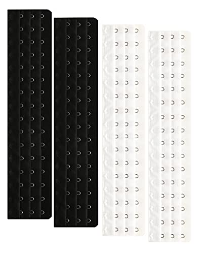 Corset Bra Extender Hook 3/4 Inch Spacing - color: 4pcs:16hook/White&black