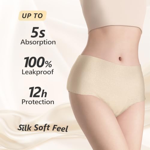 MOLLIS Disposable Period Underwear, Postpartum Panties, XXL, Beige, 16Ct - size: XXlarge(16 Count)
