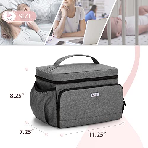 LUXJA Breast Pump Bag Compatible with Spectra S1 and S2, Gray - color: Gray