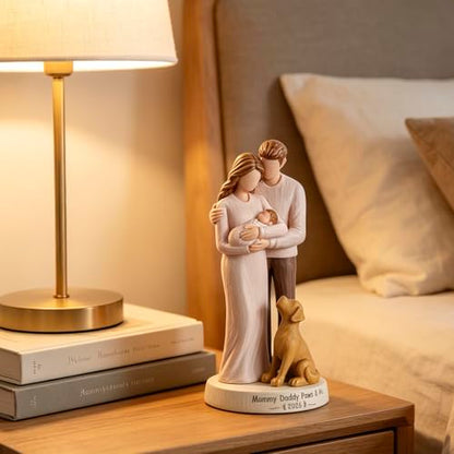 Storieme New Mom Dad Figurine, First Time Parents Gifts for Couples