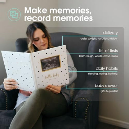 Pearhead Hello Baby First 5 Years Memory Book - color: Polka Dot Hello Baby Memory Book