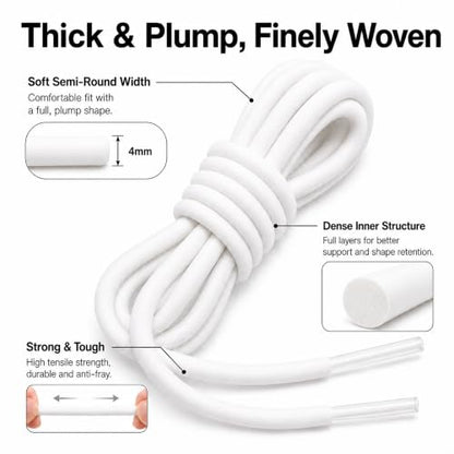1 Pair Oval Athletic Shoe Laces Elastic ShoeLaces for Sneakers - color: Grey
