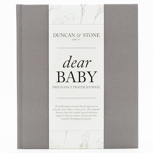 Duncan & Stone Christian Pregnancy Journal, Milestone Keepsake, Grey - color: Grey