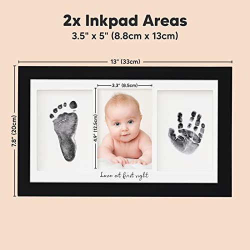 Inkless Hand and Footprint Kit, Boy Girl Newborn Keepsake (Onyx Black) - color: Onyx Black