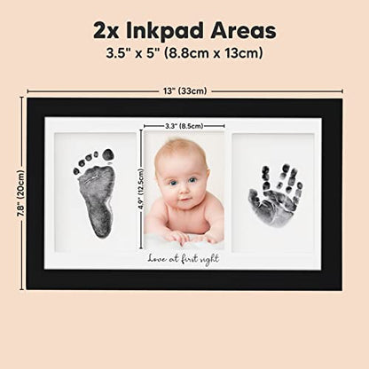 Inkless Hand and Footprint Kit, Boy Girl Newborn Keepsake (Onyx Black) - color: Onyx Black