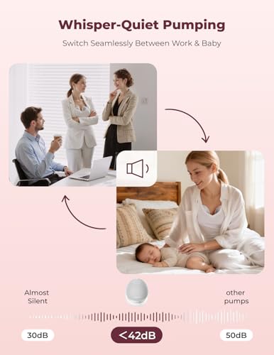 Momcozy Breast Pump Hands-Free Upgraded Mobile Flow M9 24mm, 2Pcs Cozy Gray - size: 2 Pumps-Gray