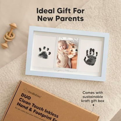Inkless Hand and Footprint Kit, Boy Girl Newborn Keepsake (Mist Blue) - color: Mist Blue