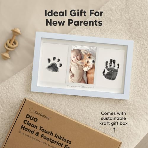 Inkless Hand and Footprint Kit, Boy Girl Newborn Keepsake (Mist Blue) - color: Mist Blue