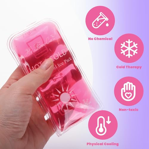 Reusable Postpartum Perineal Ice Pack - Hot & Cold Therapy Pads for Hemorrhoid Relief, Uterine Cramps, C-Section Recovery, Reduces Swelling - Hypoallergenic & Leak-Proof (Pink) - color: Pink