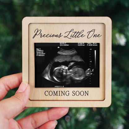 Hangwoous Pregnancy Announcement Ultrasound Frame Surprise Box - color: Wood